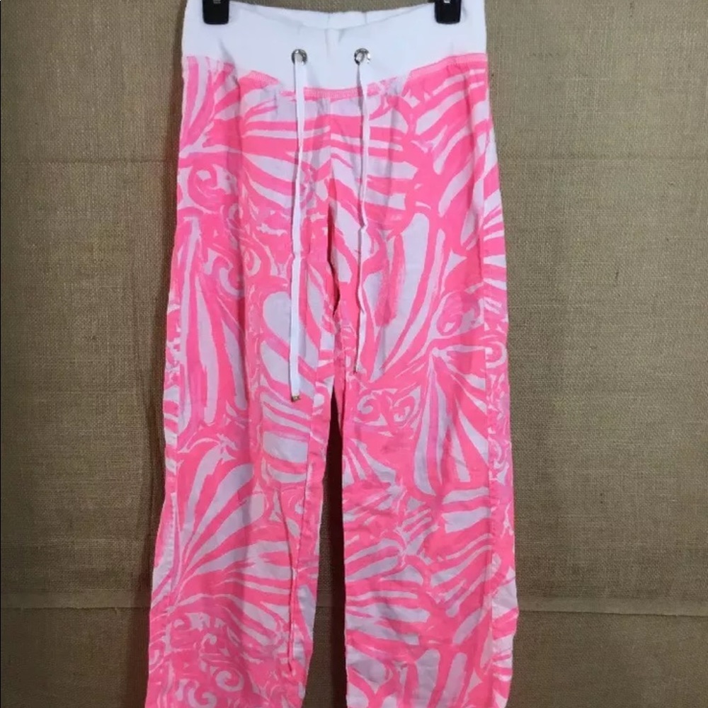 Lilly Pulitzer linen beach pant sun ray shimmy